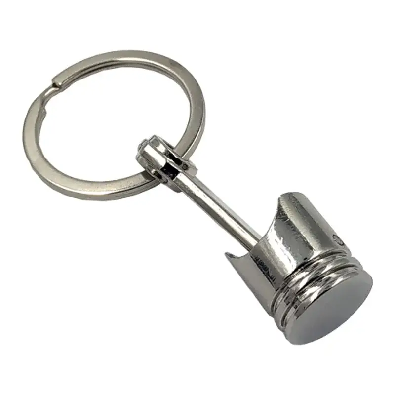 Breloc pentru chei model piston metalic argintiu Cridem Super ofertă