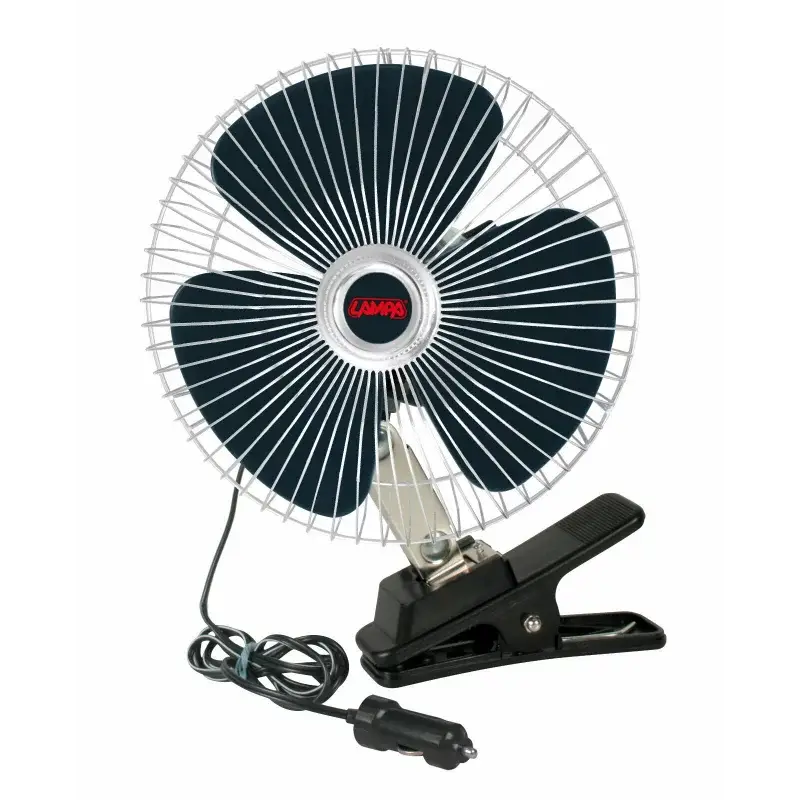 Popular Ventilator auto oscilant 24V din metal cromat, 20 cm, cu clema