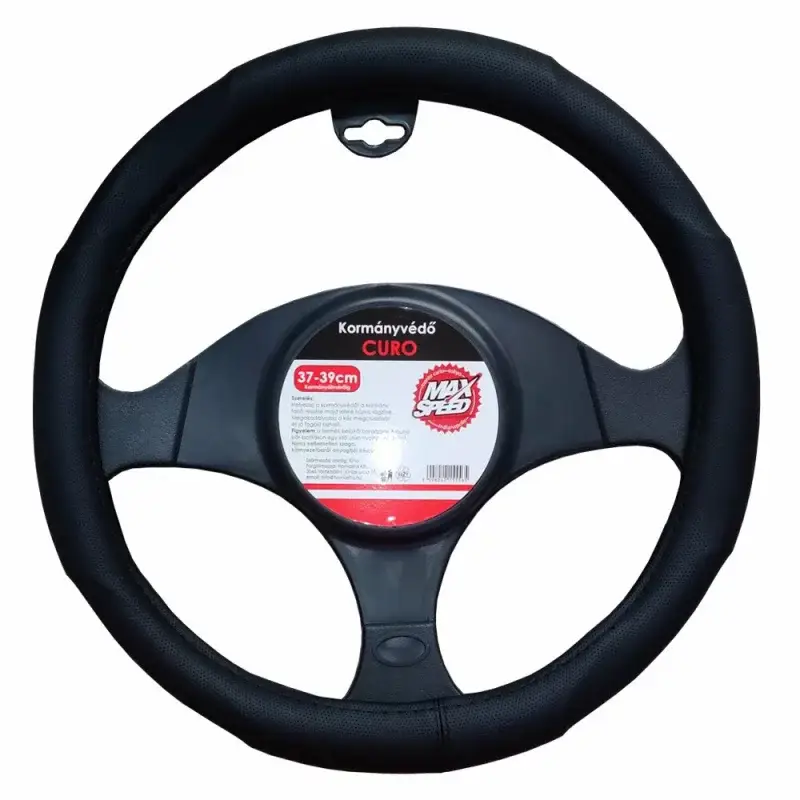 Husă volan auto Curo neagră, mărimea M, Ø 37-39 cm Reducere extra
