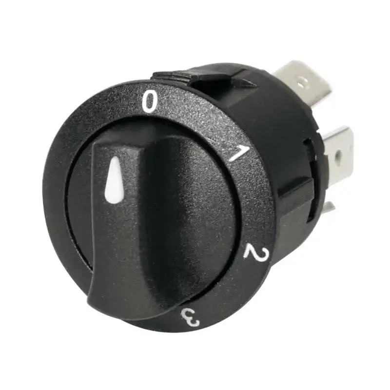 Cumpărături sigure Intrerupator rotativ cu 4 pozitii 12/24V 10A cu LED, montaj ingropat