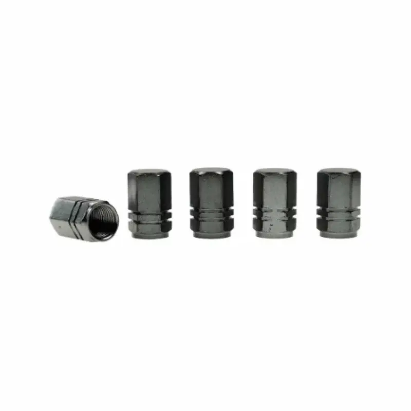 Plată securizată Set 5 capace valve hexagonale din aluminiu, culoare gunmetal