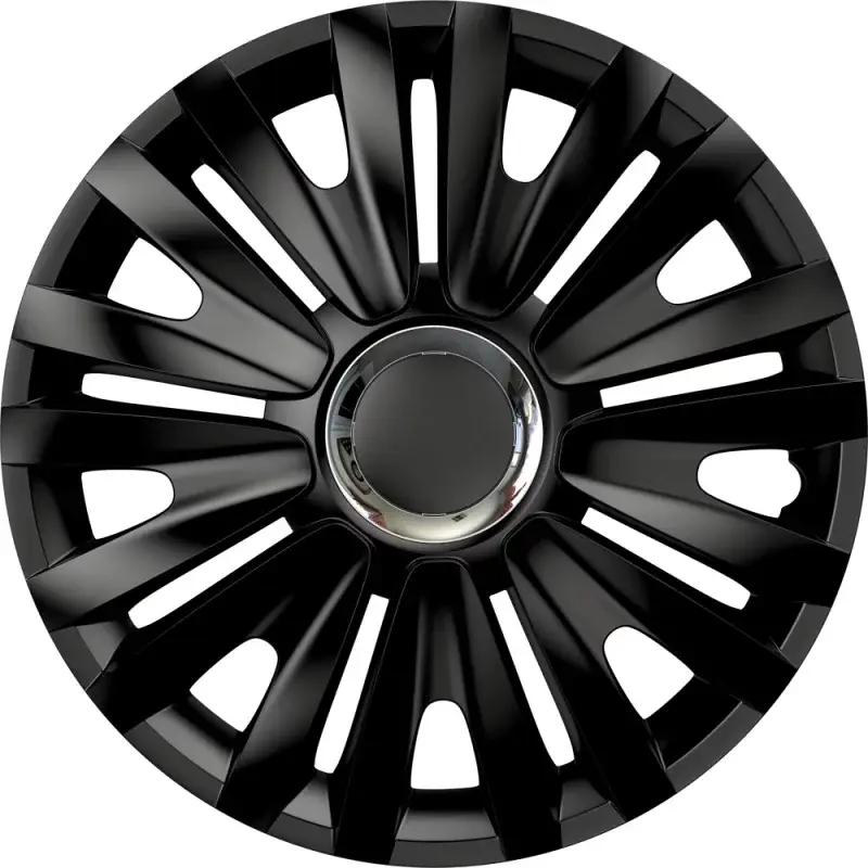Reducere specială Set capace roti auto Cridem Royal 14 inch, 4 buc, negru cu crom