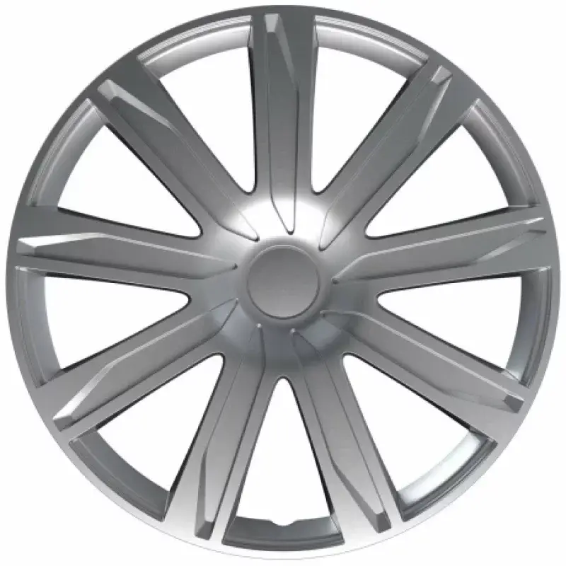Calitate înaltă Set capace roti auto Cridem Raze 15 inch, argintiu, 4 bucati