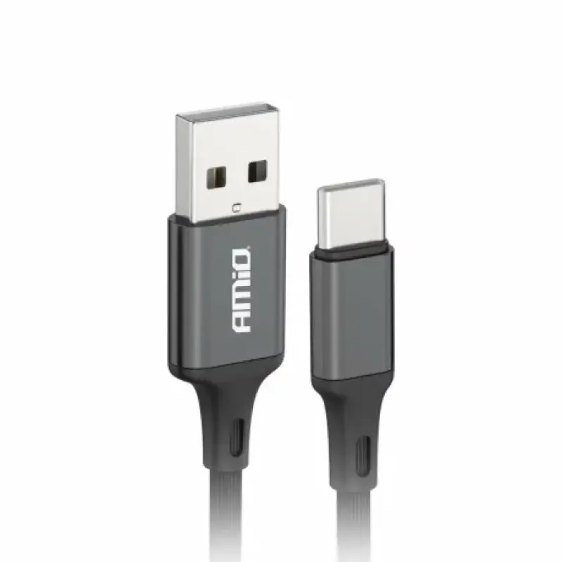 Cablu USB la USB-C 2A, 100 cm, pentru incarcare si date Amio Nu rata