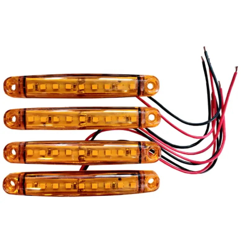 Super ofertă Lampa gabarit LED galbena 12/24V, 9 LED-uri, set 4 bucati