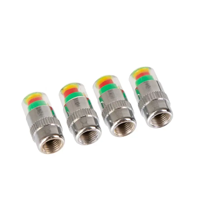 Set 4 capace valve cu indicator presiune pneuri 2.4 Bar 4Cars Chilipir