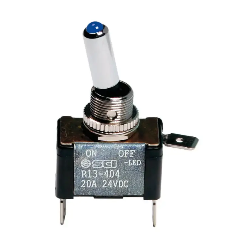 Intrerupator basculant cu LED albastru, 2 terminale, 12V, 20A Livrare gratuită