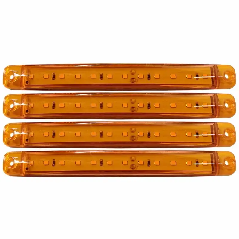 Set 4 lampi gabarit LED galbene Cridem 12/24V, 172x20x11 mm Chilipir