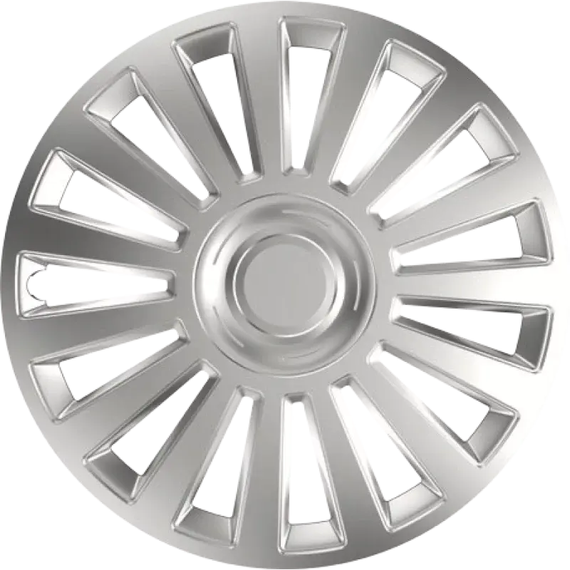 Expediere rapidă Set capace roti auto Luxury 15 inch, argintii, 4 bucati, ABS rezistent