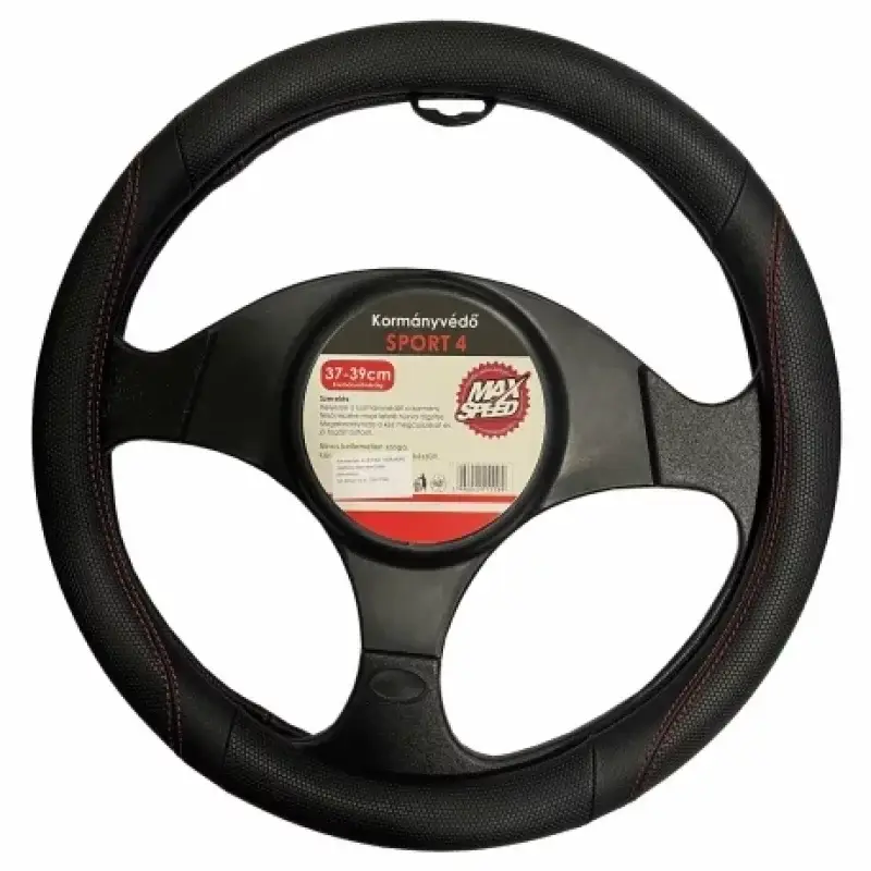 Cumpără acum Husa volan sport Maxspeed M 37-39 cm, negru/rosu, aderenta