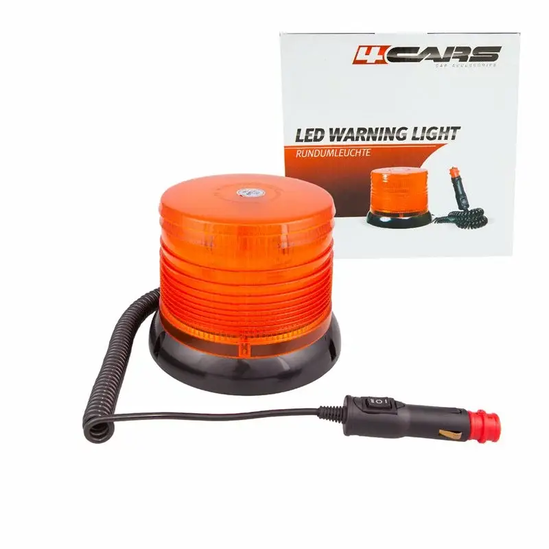 Super ofertă Girofar stroboscopic galben cu magnet, 100 LED, 12/24V, 4Cars