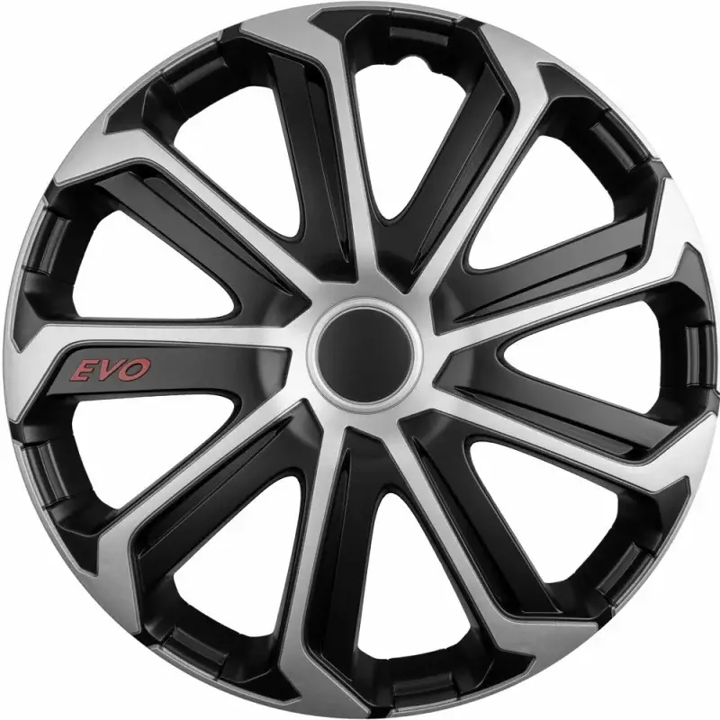 Set capace roti auto Cridem Evo, 4 bucati, 16 inch, negru cu argintiu Ofertă specială