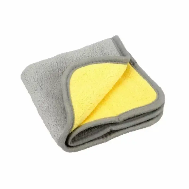 Lavetă microfibră cu două fețe Premium 30x30 cm, 600 GSM, gri/galben Transport gratuit