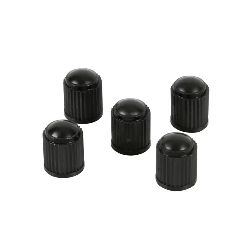 Livrare rapidă Set 5 capace valve ABS negre universale pentru auto, moto si bicicleta
