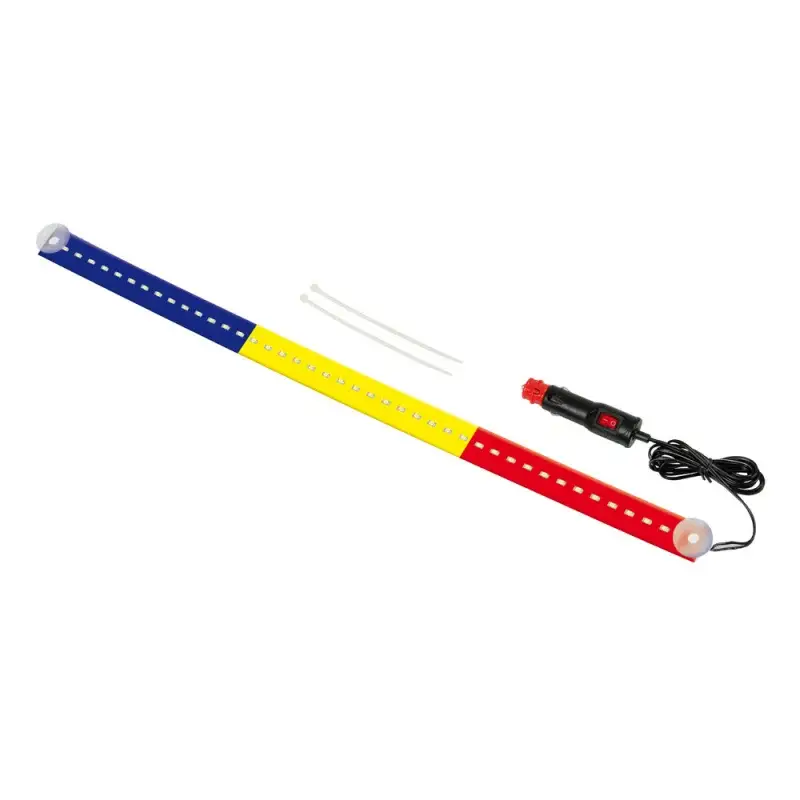 Discount Banda LED auto 24V 60 cm cu steag Romania si 42 LED-uri
