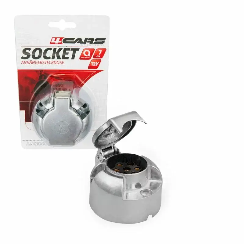 Priza remorca din aluminiu 7 pini 12V 4Cars pentru conectare sigura Lichidare de stoc
