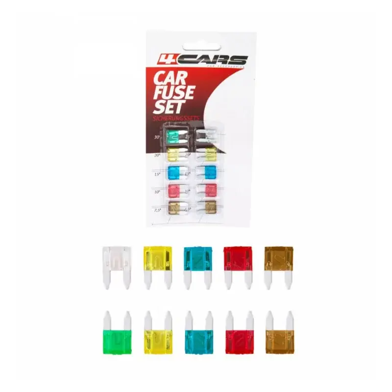 Cel mai bun preț Set sigurante plate mini auto 10 bucati 4Cars pentru protectie electrica