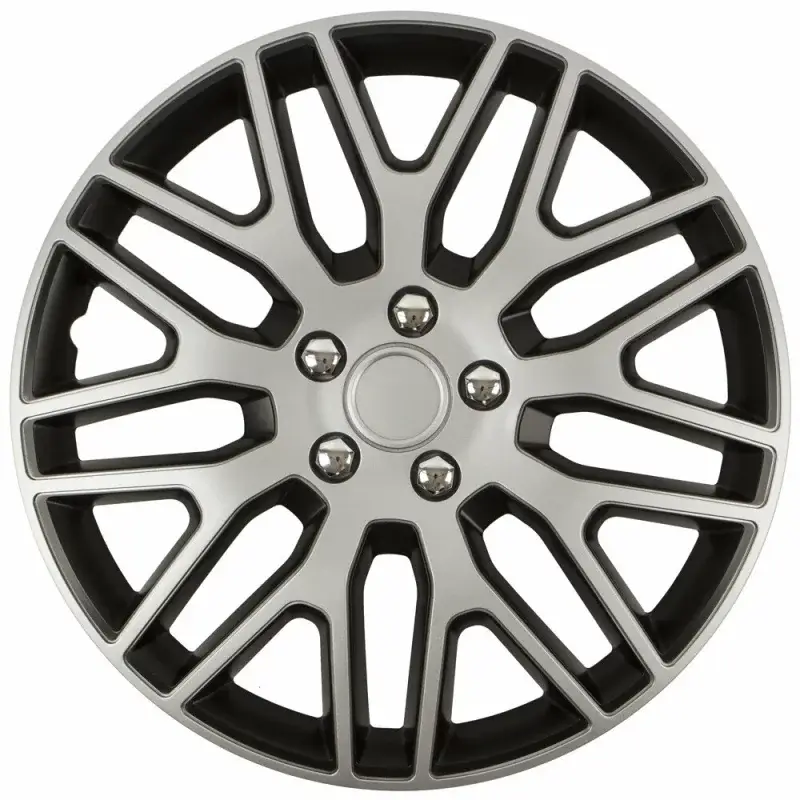 Set capace roti auto Cridem Dakar, argintiu/negru, 16 inch, 4 bucati Super ofertă