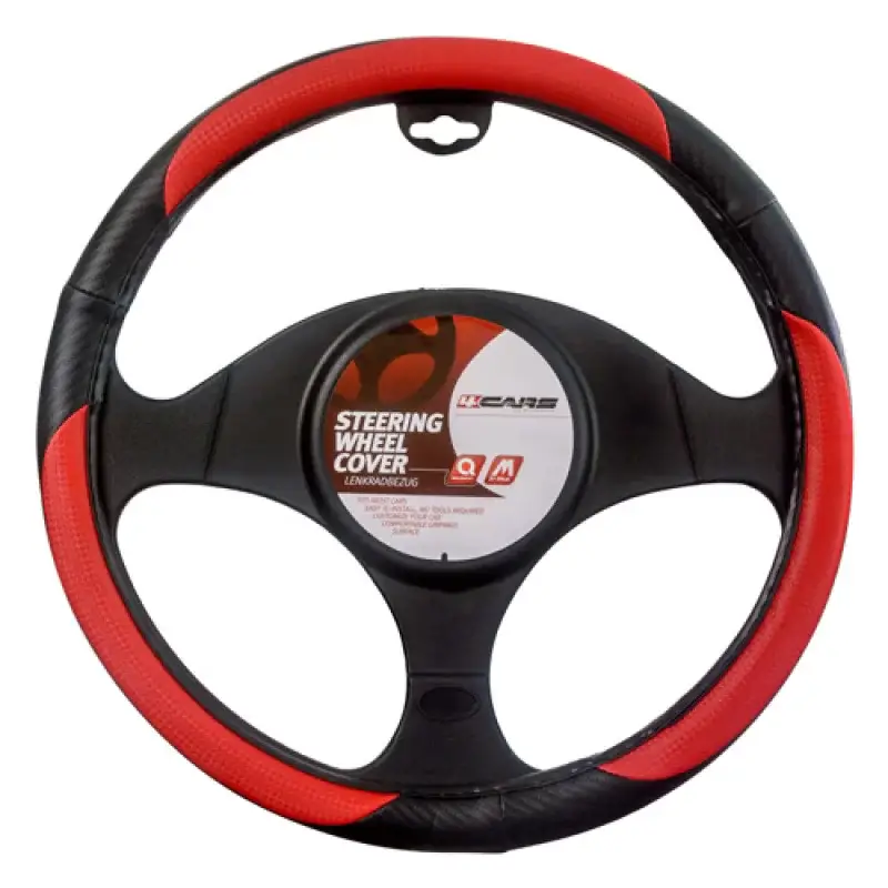 Comandă acum Husa volan auto 4Cars M 37-39 cm, negru/rosu, aderenta si protectie