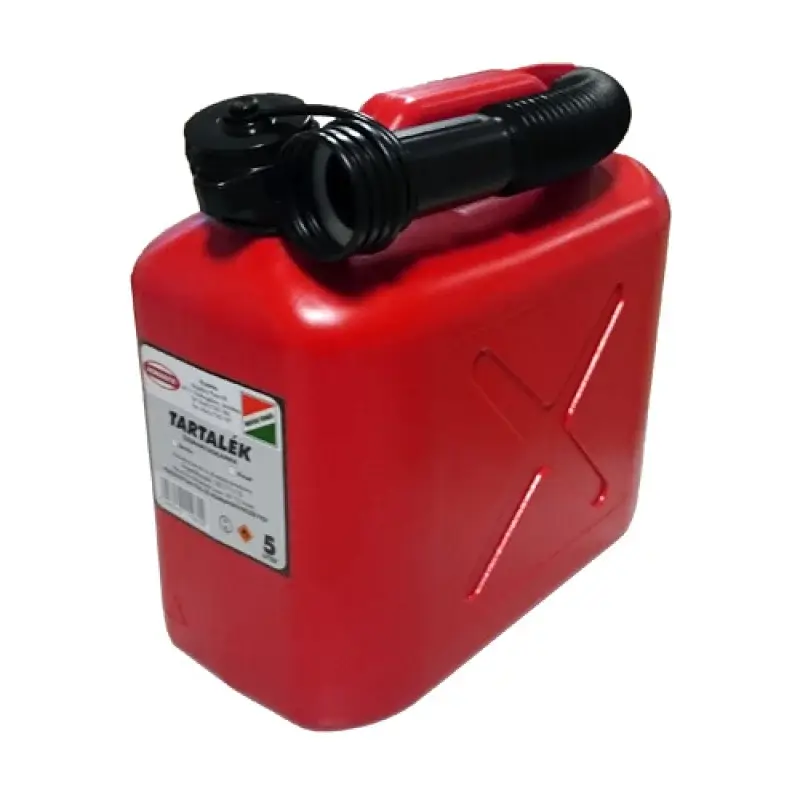 Canistră pentru combustibil din plastic roșu 5L cu gură flexibilă Cumpărături sigure