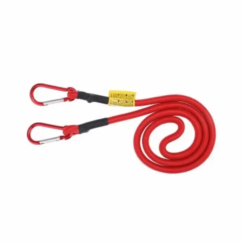 Ofertă limitată Cordon elastic cauciucat cu carabiniere 120 cm x 10 mm pentru bagaje