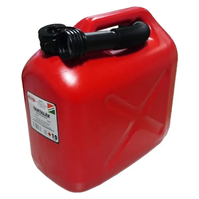 Plată sigură Canistră pentru combustibil din plastic roșu 10L cu gură flexibilă
