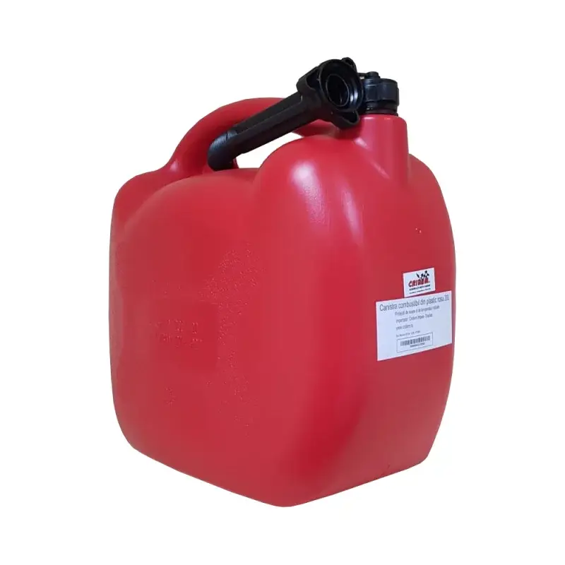 Canistră pentru combustibil din plastic roșu 20L cu gură flexibilă Plată securizată