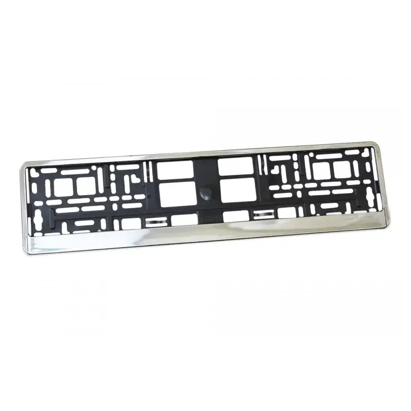 Ofertă de sezon Set 2 suporturi număr înmatriculare cromate pentru plăci auto 13x52 cm
