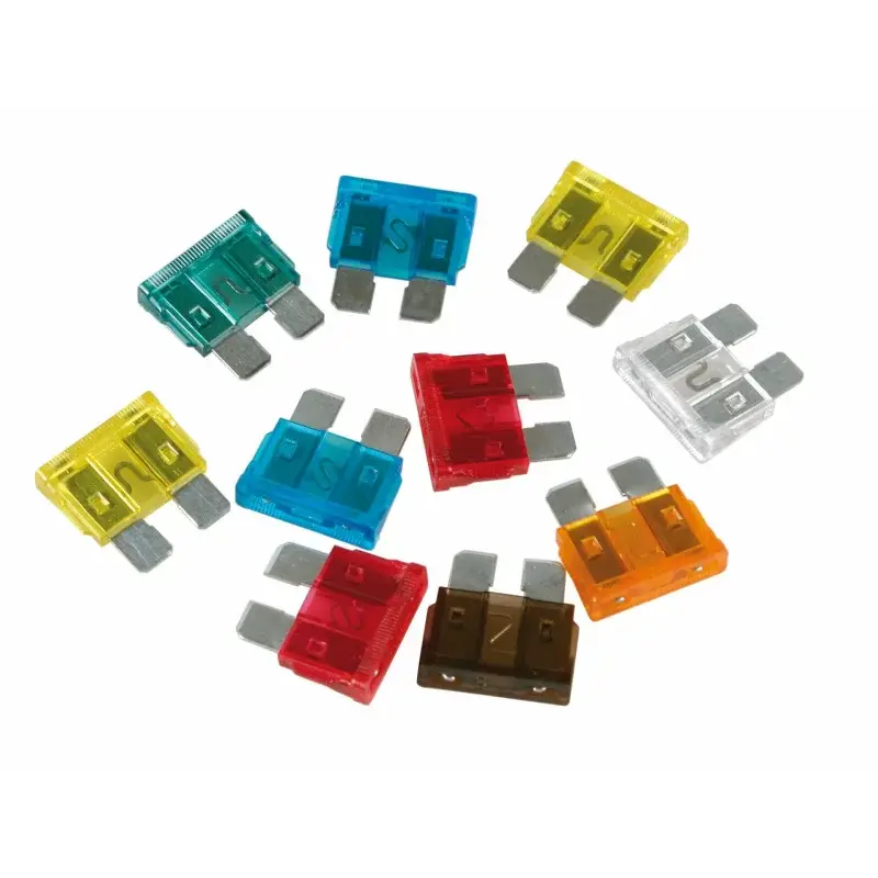 Reducere Set sigurante plate auto 10 buc cu amperaje mixte, Lampa