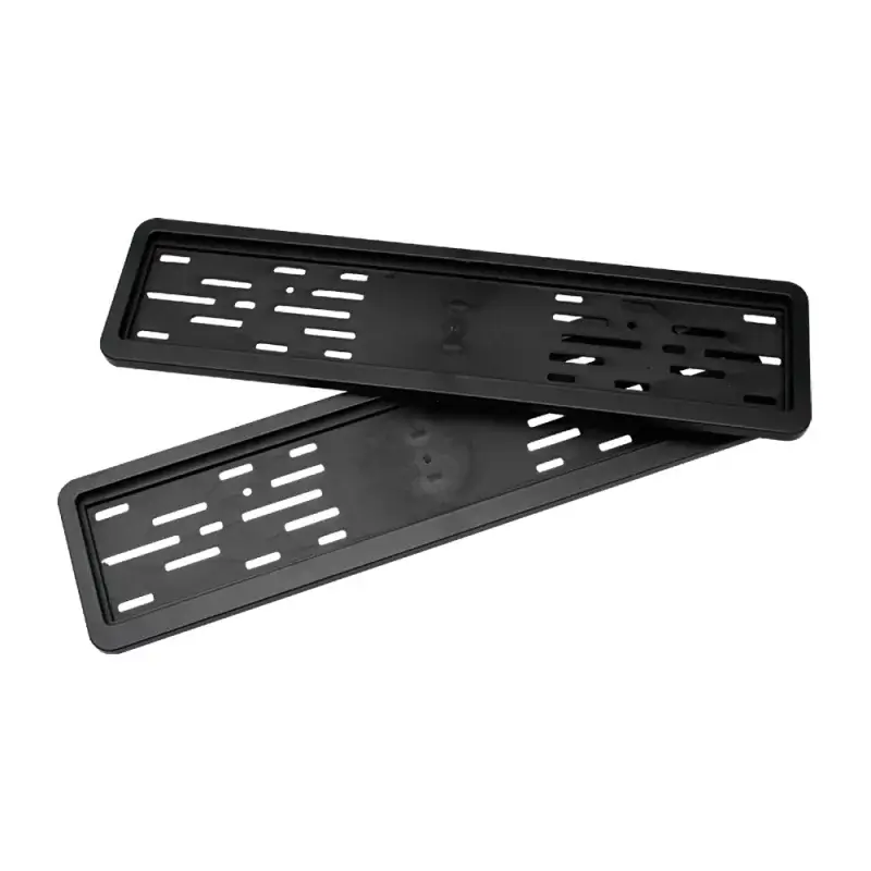 Set 2 suporți număr înmatriculare negri cu ramă detașabilă, 13x53 cm Calitate înaltă