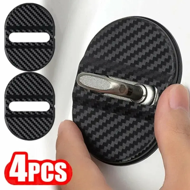 Plată securizată Set 4 buc. Ornamente Inchidere Usa, finisaj Carbon, culoare Neagra FAVLine Selection