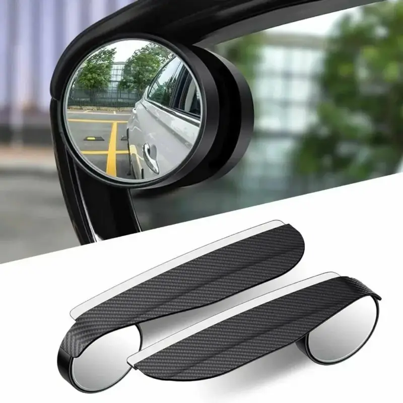 Transport gratuit Set 2 buc. Oglinzi "Unghi Mort" cu protectie ploaie, finisaj Carbon, culoare Neagra FAVLine Selection