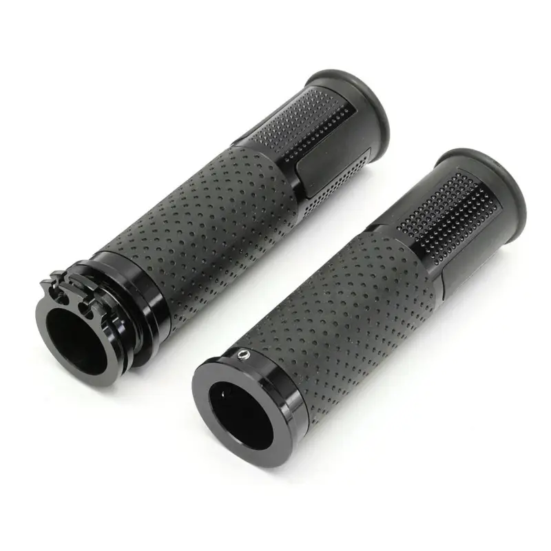 Ieftin Set 2 buc. Manere Moto/ATV antiderapante, universale, culoare Neagra cu insertii Carbon FAVLine Selection