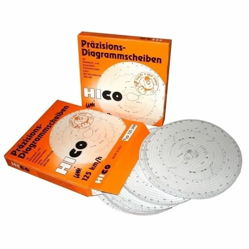 Set diagrame tahograf Hico 125 km/h pentru tahograf, 100 bucati Ofertă exclusivă