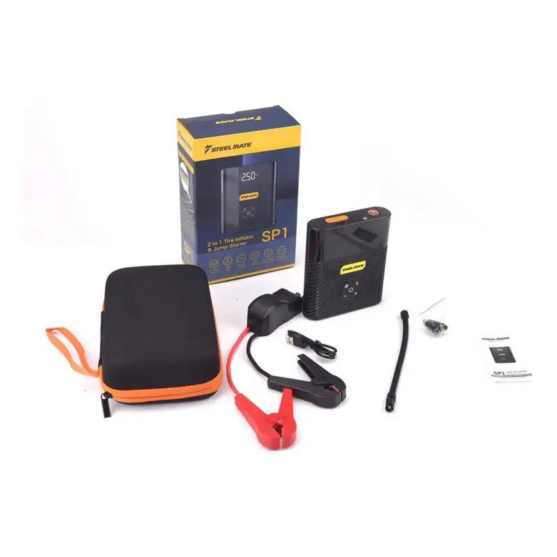 Preț promoțional Compresor auto portabil cu jump starter Steelmate SP1, 8800mAh
