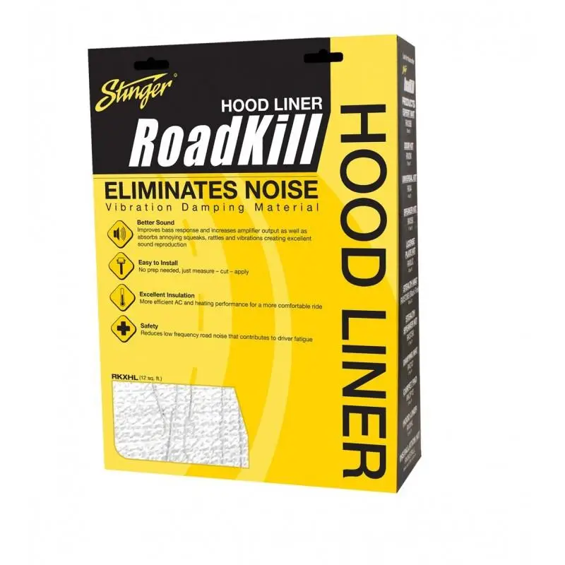 Kit antifonare capotă auto Stinger RoadKill, 81,28 x 137,16 cm, 1,11 mp Mai ieftin