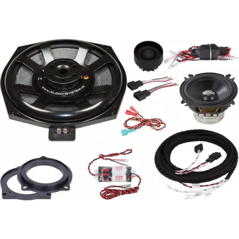 Kit audio dedicat BMW E/F/G Series cu bass underseat 175W Audio System Bestseller