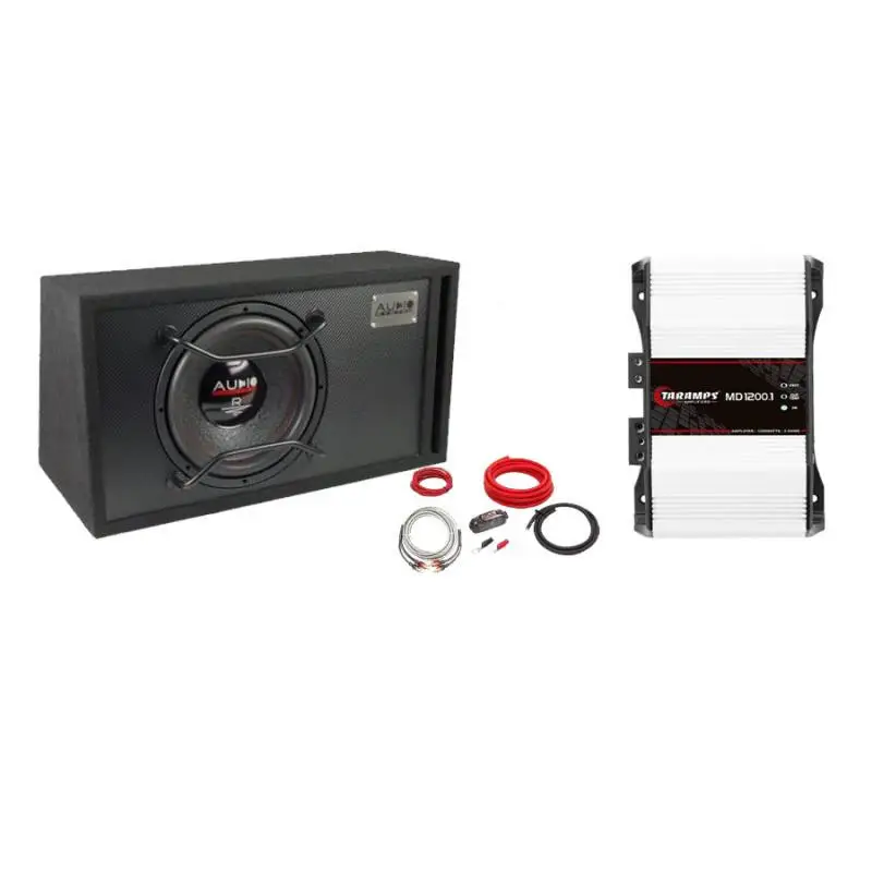 Cumpărături sigure Pachet subwoofer auto 12 inch cu amplificator Taramps si kit cabluri OFC