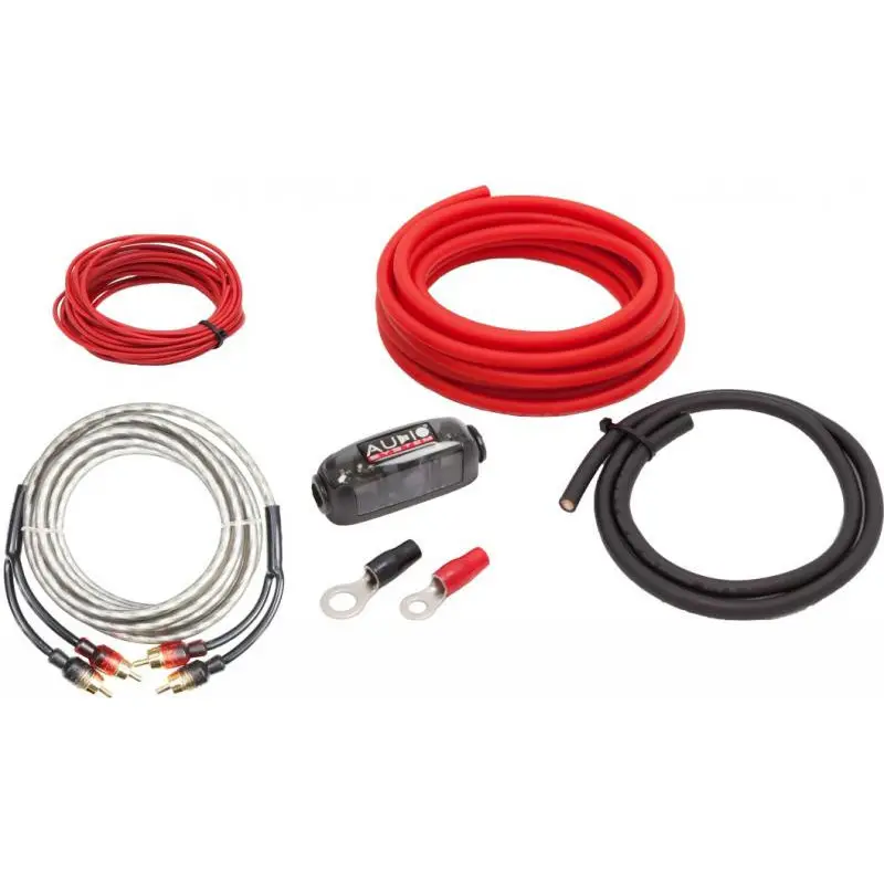 Kit cabluri amplificare OFC 10 mm² cu RCA 5 m și siguranță 40A Audio System Lichidare de stoc