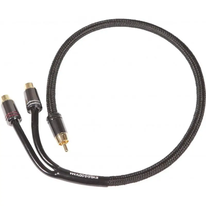 Cablu Y RCA 300 mm OFC cu Snake Skin, 1 tata la 2 mama, Audio System Retur ușor