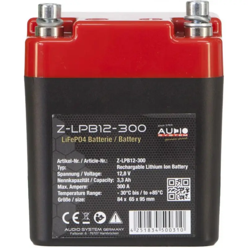 Baterie LiFePO4 12,8V 3,3Ah 300A cu BMS si IP65 Audio System Promoție
