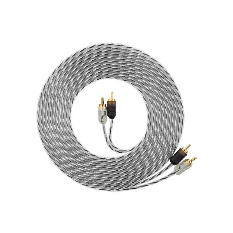 Premium Cablu RCA dublu ecranat Taramps, 5 m, pentru sistem audio auto