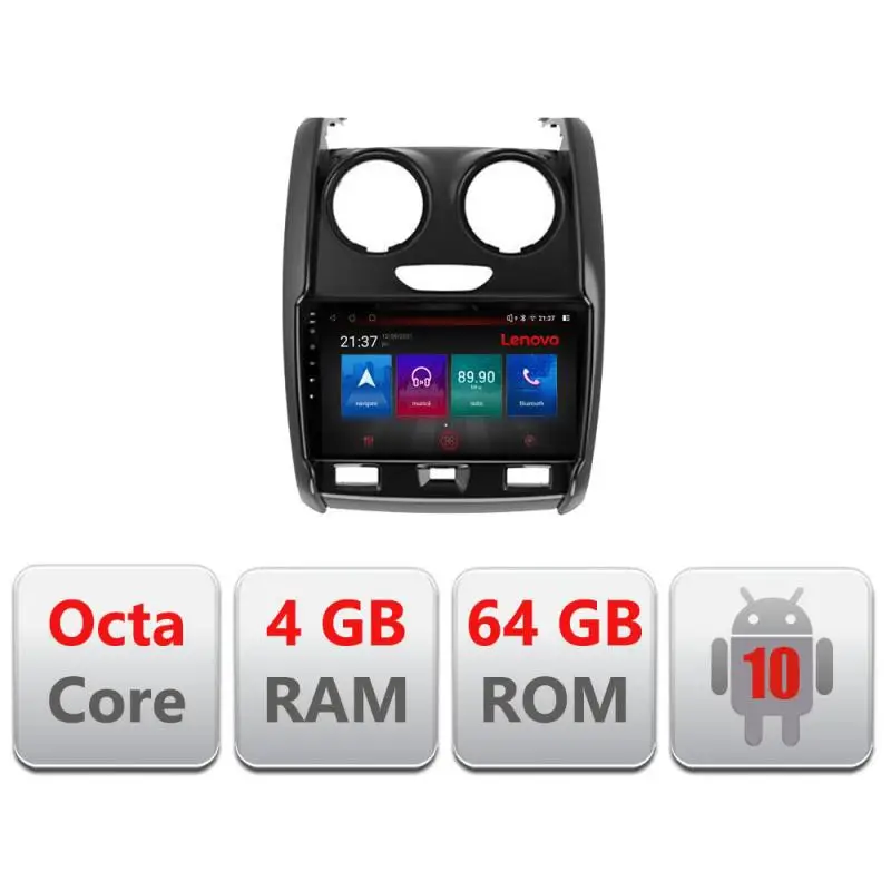 Navigație Android Dacia Duster 2012-2019, 4GB RAM, 64GB, 4G, GPS Reducere specială