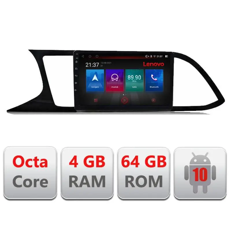 Navigație dedicată Seat Leon 2014-2020 Android 4GB RAM 64GB 4G Resigilată Reducere de preț