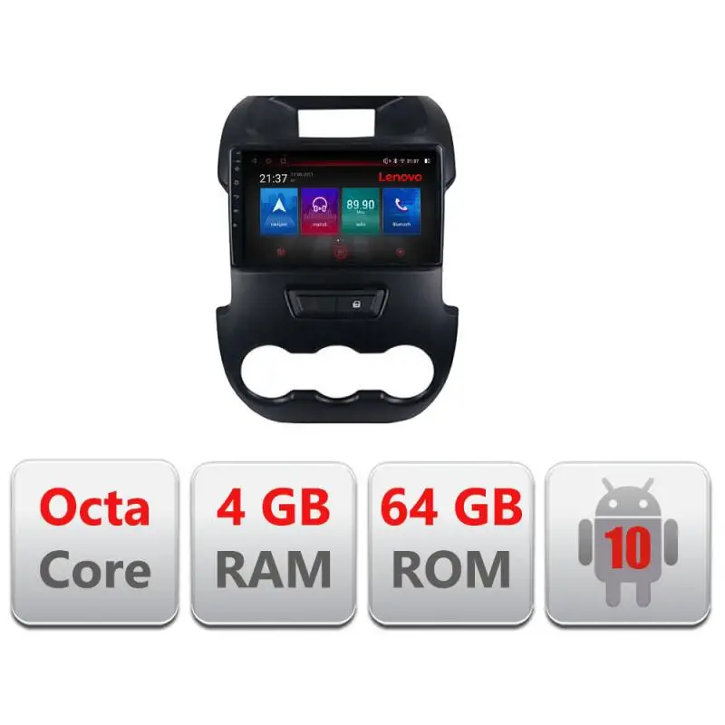 Navigație Android Ford Ranger 2011-2015 Lenovo 4GB RAM 64GB 4G Reducere extra