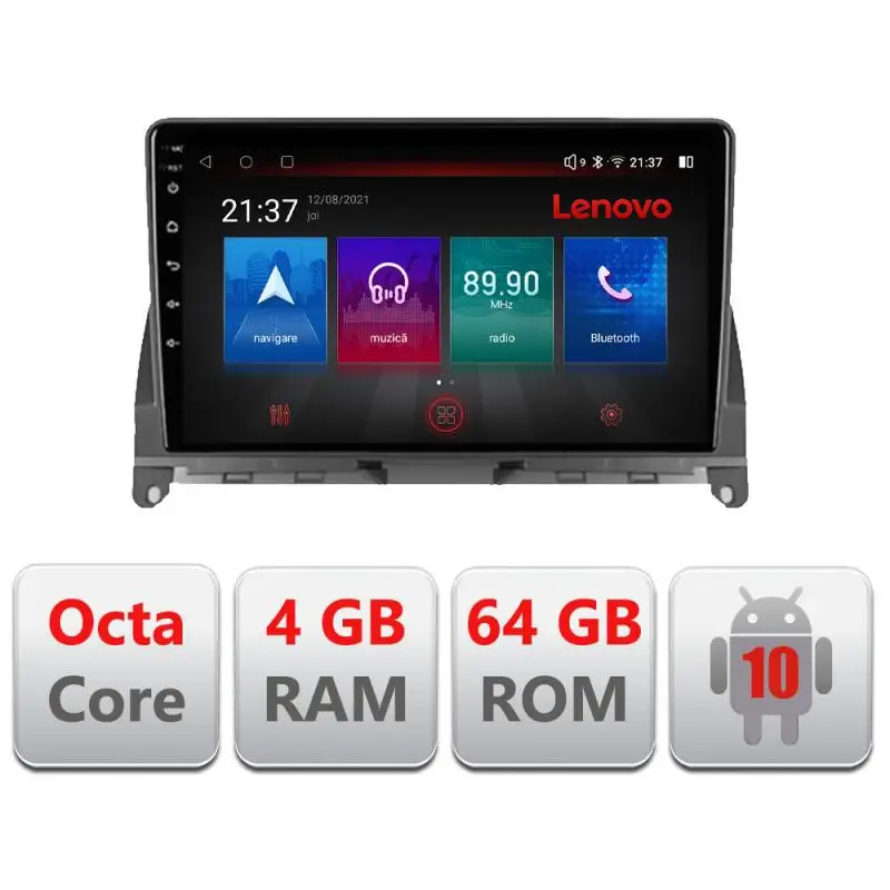 Preferatul clienților Navigație Android Mercedes W204 2008-2012, 4GB RAM, 64GB, 4G, GPS