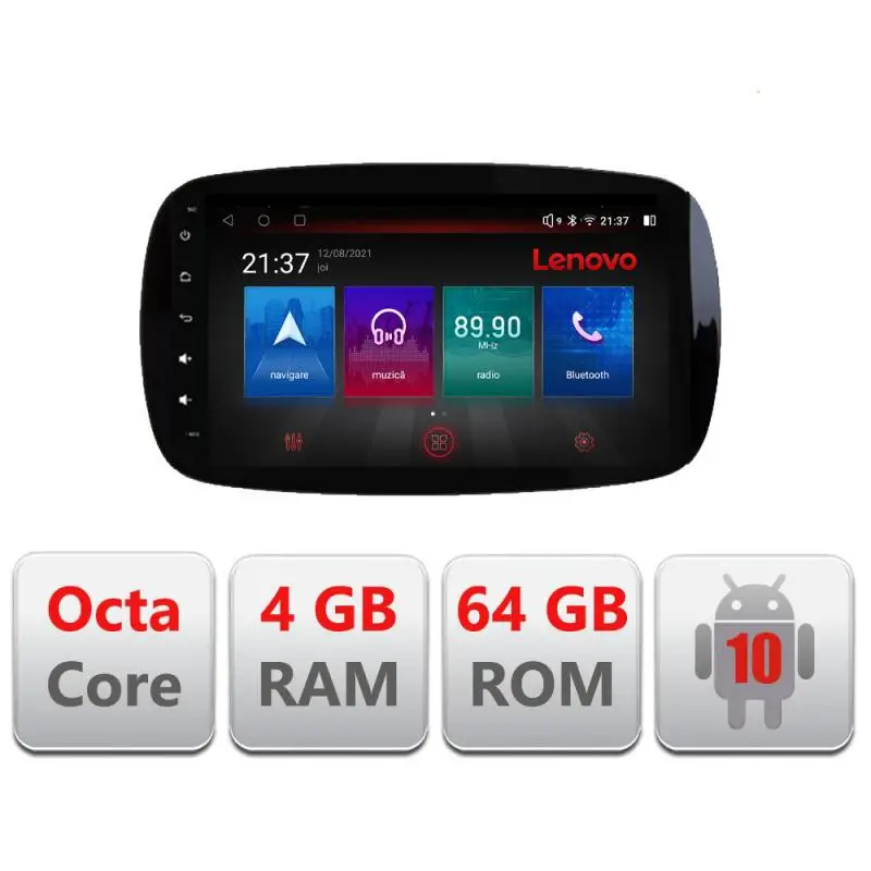 Navigație dedicată Smart ForTwo 2015+ cu Android, 4G, GPS, WiFi și 4+64GB Super ofertă