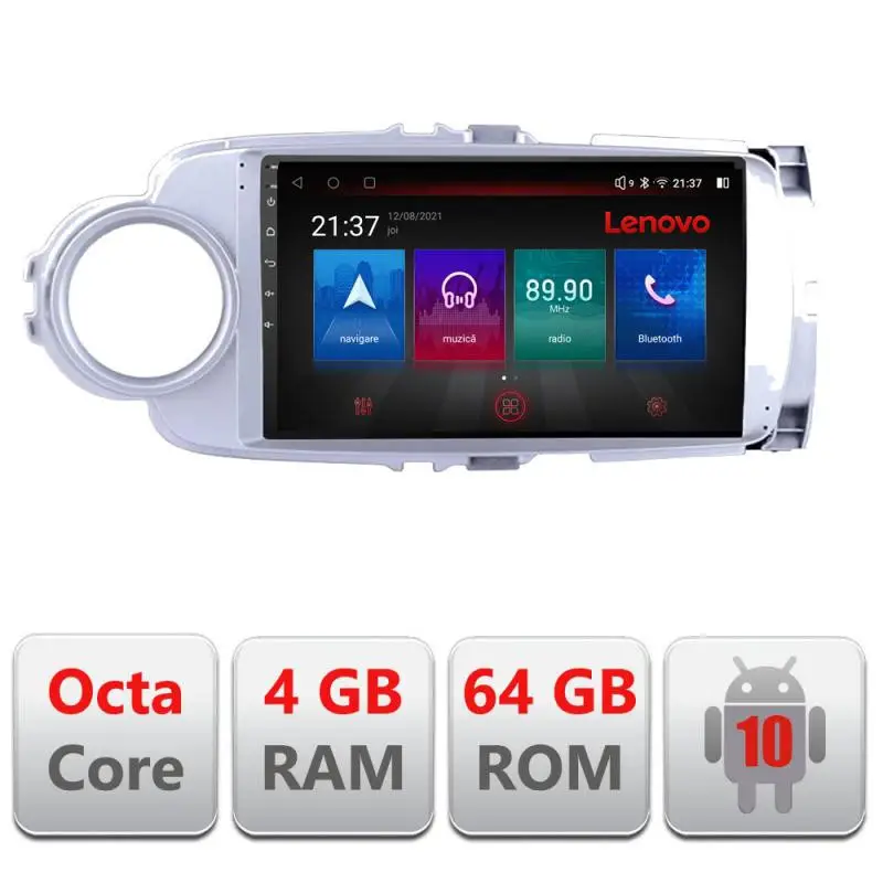 Ofertă specială Navigație Toyota Yaris 2010-2018 Android 4G, GPS, Bluetooth, 4GB+64GB