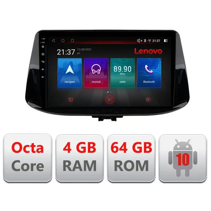 Navigație dedicată Hyundai i30 2017+ Android 4G GPS WiFi 4GB RAM 64GB Resigilată Ieftin