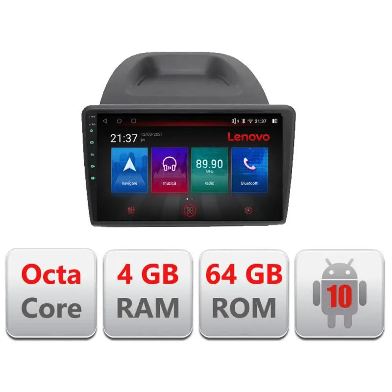 Retur ușor Navigație dedicată Ford Fiesta Android 4G, GPS, Bluetooth, 4GB+64GB Resigilată